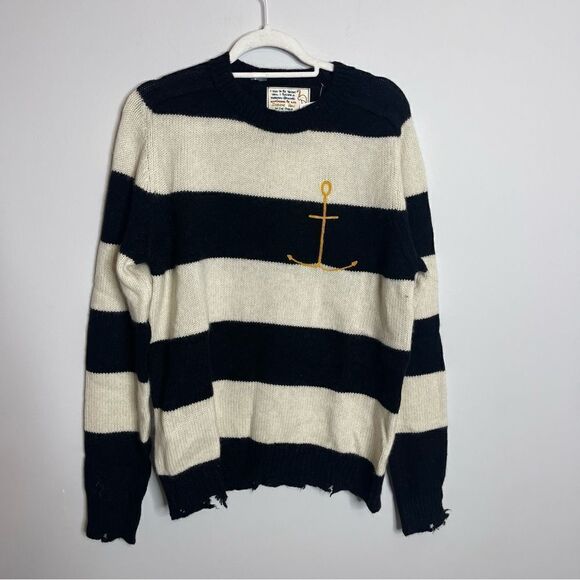 Sandrine Rose x Recycled Karma Anchor Cashmere Sweater - Black and White Stripes - Picture 7 of 11